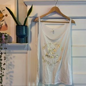 Bella Canvas white and gold Zeta Tau Alpha tank